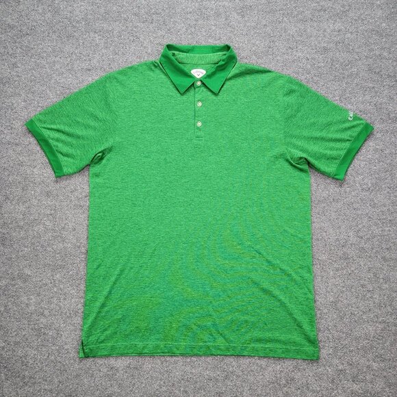 Callaway Polo Shirt Mens XL Green Short Sleeve Golf Performance‎ Preppy Casual - Picture 1 of 7